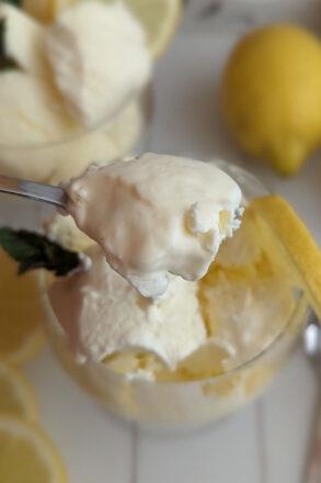 Homemade Lemon Ice Cream Creamy Egg Free Recipe