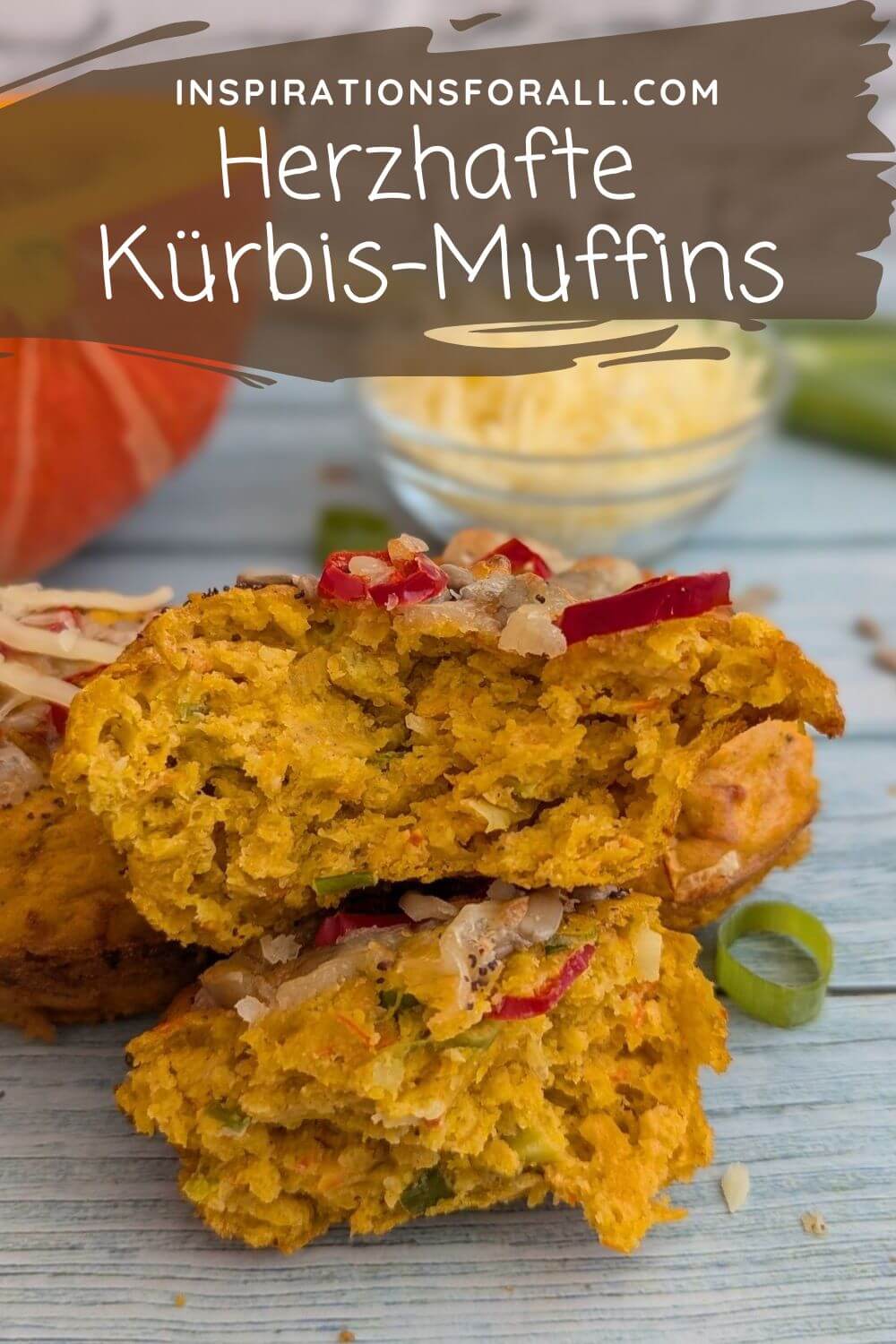 Pin Herzhafte Kürbis-Muffins