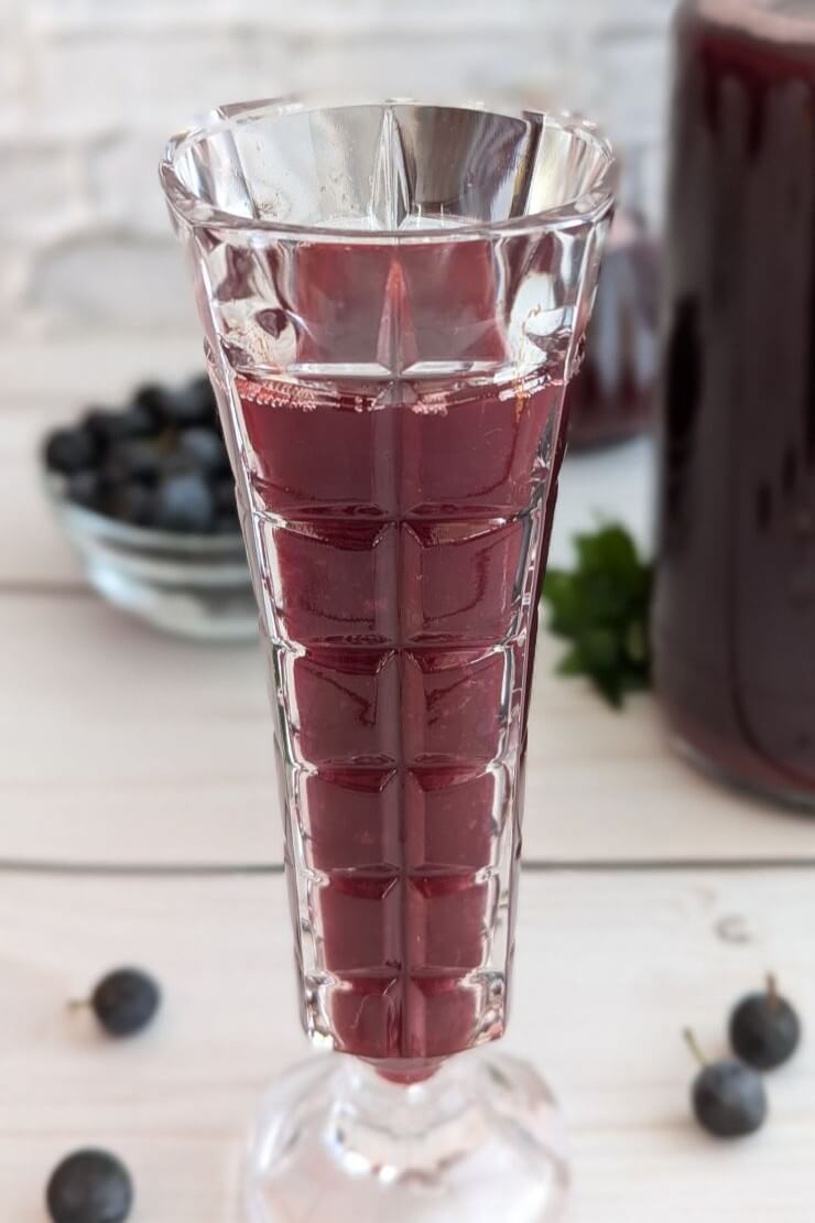 Homemade liqueur made from fruit